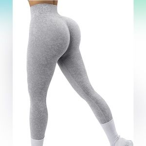 NEW! OMKAGI Women’s Scrunch Butt Lifting Leggings Seamless High Waist Medium